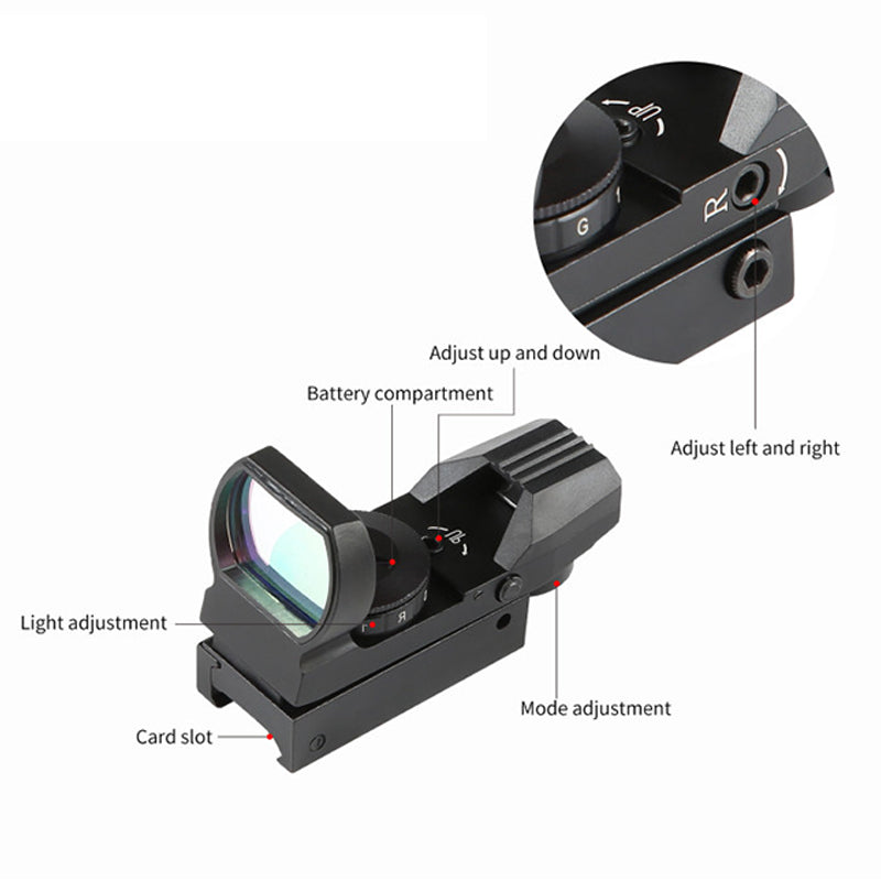 Reflex Red / Green Dot Sight Gel Blaster functions